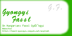 gyongyi fassl business card